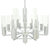 Crystal Cylinders Chandelier, Dimmable 16 Lights