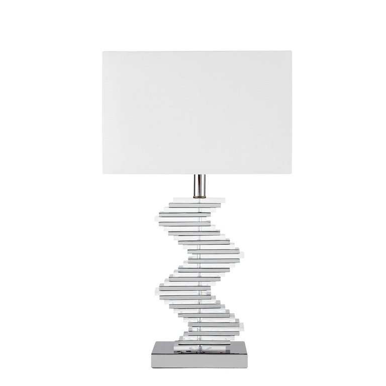 Crystal Two Tone Paved Table Lamp,1 Light
