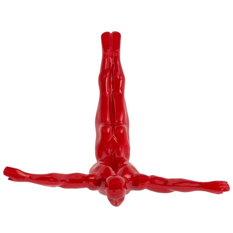 Diver Wall Decor Sculpture - 11" Red