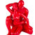 Entangled Romance Couple Sculpture 19.5" - Red