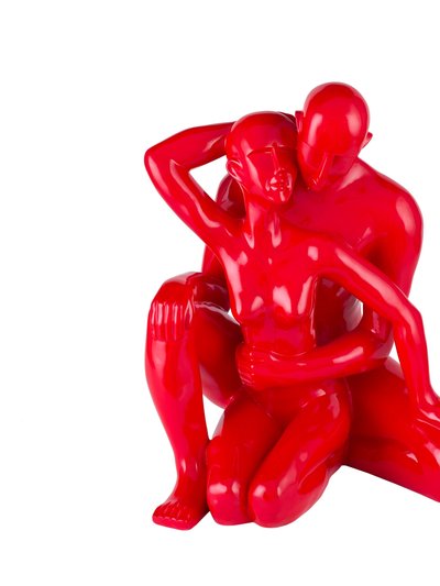 Finesse Decor Entangled Romance Couple Sculpture 19.5" - Red product