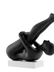 Francine Doll Sculpture // Matte Black And Steel