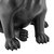 French Bulldog Sitting Sculpture - Chrome & Black