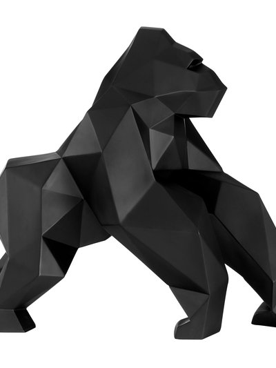 Finesse Decor Geometric Ape Sculpture - Matte Black product