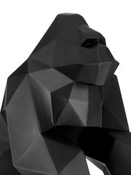 Geometric Ape Sculpture - Matte Black