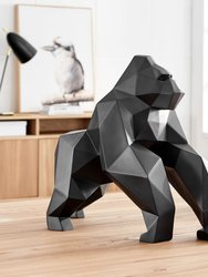 Geometric Ape Sculpture - Matte Black