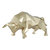 Geometric Bull Sculpture - Champagne Gold