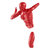 Glossy Red Wall Sculpture Runner 13" Woman - Glossy Red