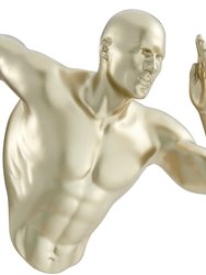 Gold Wall Runner 13" Man Sculpture