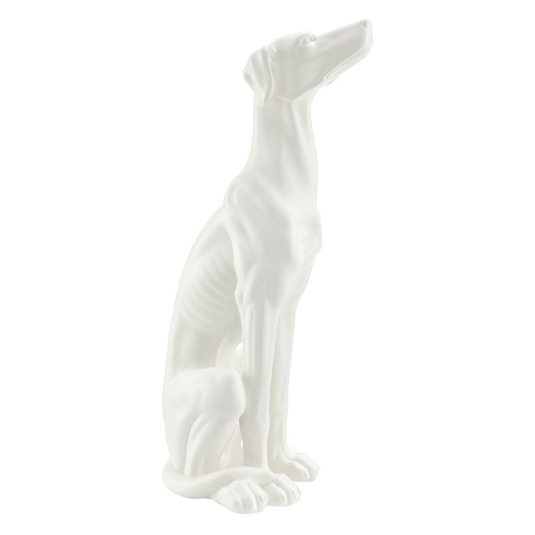 Greyhound Sculpture - Matte White