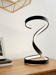 Hamburg Black Table Lamp With LED Strip & Dimmable Switch
