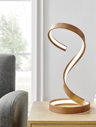 Hamburg Light Wood Table Lamp - LED Strip And Dimmable Switch