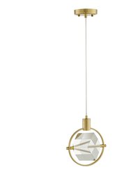 Hollywood Cube 1 Light Pendant - Gold