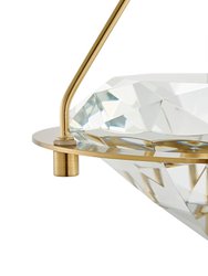 Hollywood Diamond 1 Light Pendant - Gold