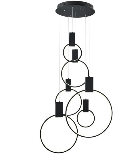 Finesse Decor Hong Kong LED Circular Chandelier - Matte Black product