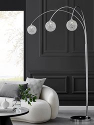 Horizontal Crystal Spheres Floor Lamp - 3 Light