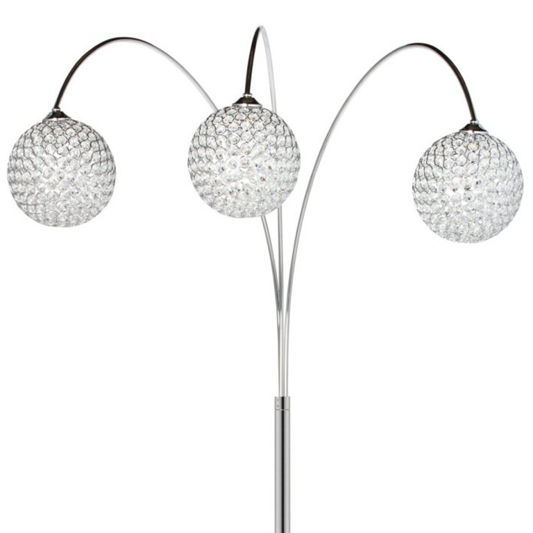 Horizontal Crystal Spheres Floor Lamp - 3 Light