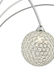 Horizontal Crystal Spheres Floor Lamp - 3 Light