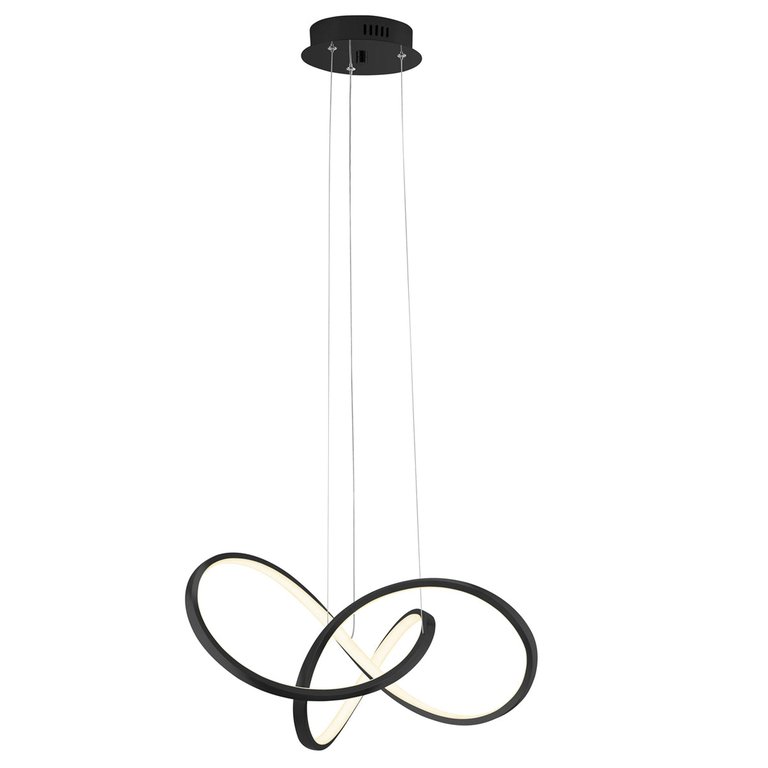 Knotted LED Dimmable Chandelier - Black