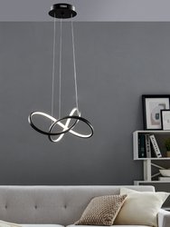 Knotted LED Dimmable Chandelier - Black