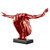 Large Saluting Man Resin Sculpture 37" Wide x 19" Tall - Metallic Red - Metallic Red