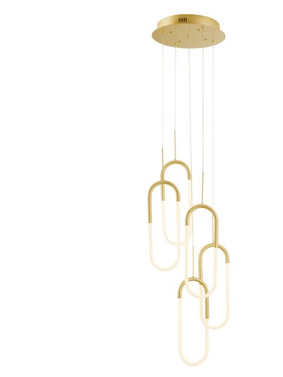 Finesse Decor LED Five Clips Chandelier -  Sandy Gold product