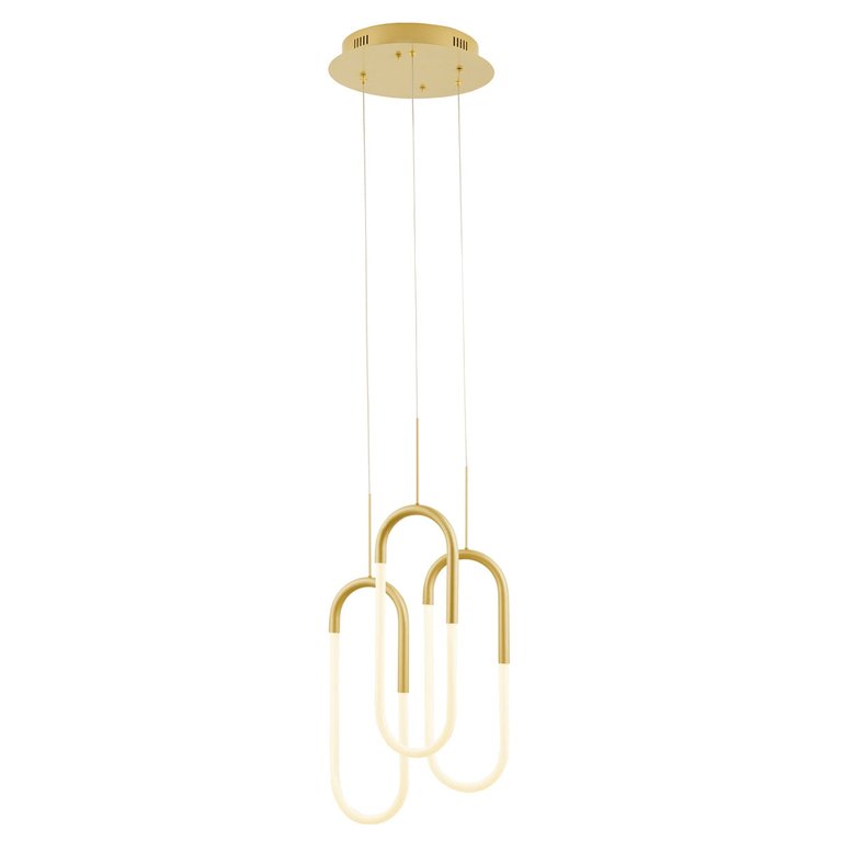 LED Three Clips Chandelier - Sandy Gold - Sandy Gold