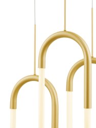 LED Three Clips Chandelier - Sandy Gold