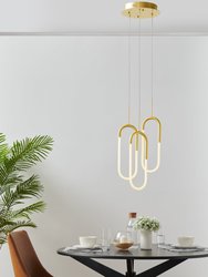 LED Three Clips Chandelier - Sandy Gold