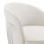 Luxe Elegance Swivel Accent Chair With Chrome Back Detail