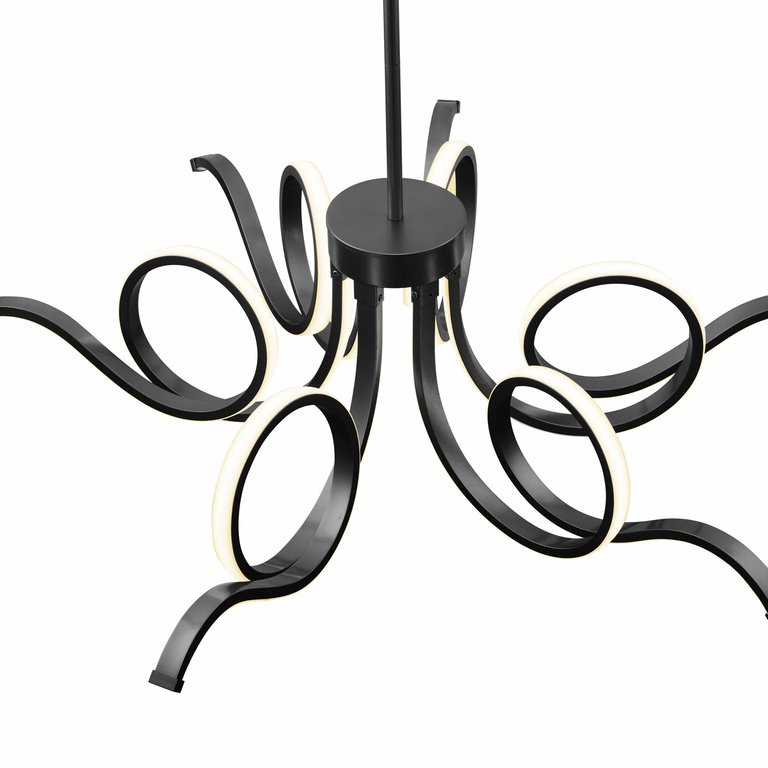 Magnolia LED Adjustable Chandelier - Black