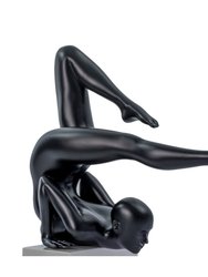 Margaux Doll Sculpture - Matte Black And Steel