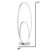 Milan Chrome LED 65" Floor Lamp - Dimmable