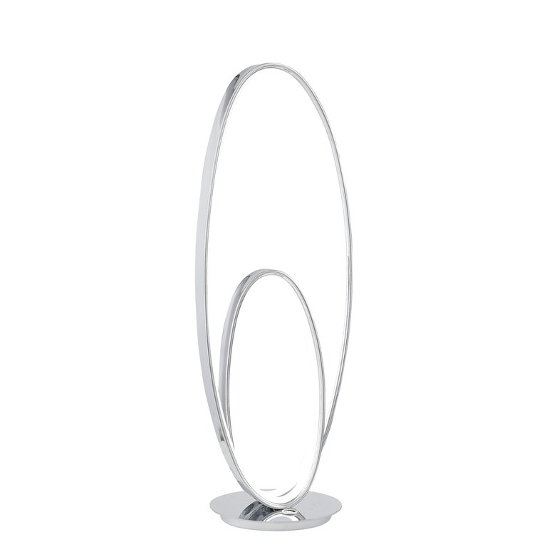 Milan Chrome Table Lamp - LED Strip & Touch Dimmer