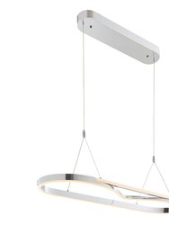 Minsk Single Rectangular Chandelier - Chrome