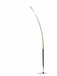 Modern Arc LED Chrome 65" Floor Lamp With On & Off Foot Switch