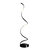 Modern Spiral LED 61" Black Floor Lamp Dimmable Led Strip