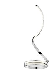Modern Spiral LED Table Lamp - Led Strip - Chrome