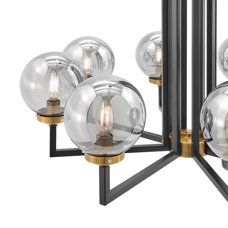 Monachopsis Large Gold & Black Chandelier