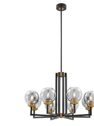 Monachopsis Large Gold & Black Chandelier