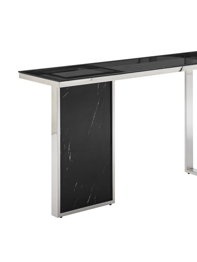 Finesse Decor Monolith Chic Marble Console Table - Black product