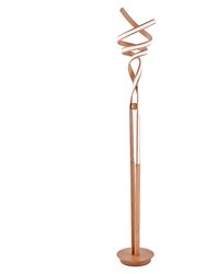 Munich LED Wood 63" Floor Lamp - Dimmable - Wood