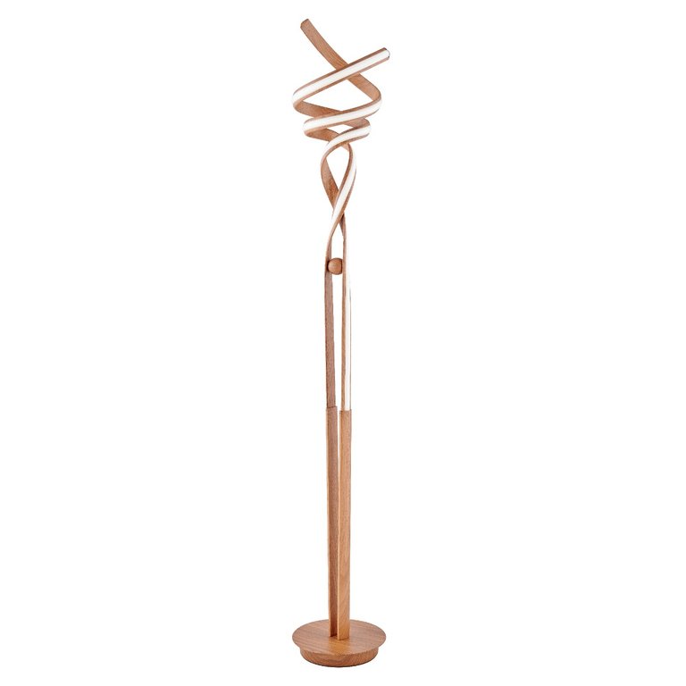 Munich LED Wood 63" Floor Lamp - Dimmable - Wood