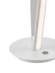 Munich White LED Table Lamp With Natural White LED Strip & Touch Dimmer