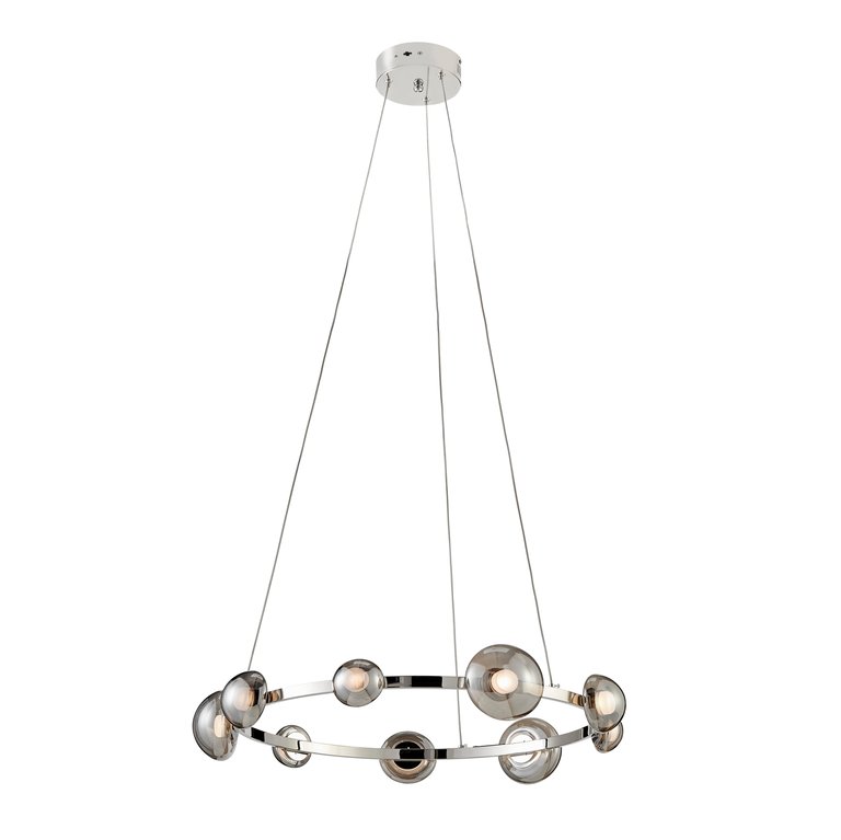 Orbis Halo Chandelier - Polish Nickel