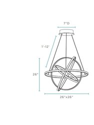 Oxford LED Adjustable Chandelier - Chrome