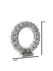 Round Crystal Extravaganza 11" Table Lamp - Led Strip