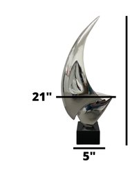Sail Sculpture In Chrome Small Table Top