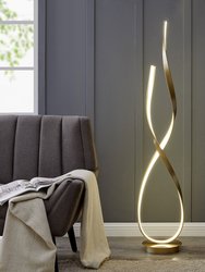 Sandy Gold Vienna LED 55" Tall Floor Lamp - Dimmable