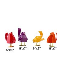 Set Of Five Bird Sculptures // Multi-Color